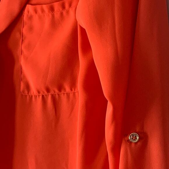 Charlotte Russe Orange Blouse Size Medium - Picture 4 of 9
